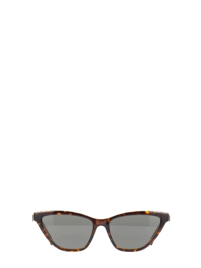 Shop Saint Laurent Sl 333 Dark Havana Sunglasses In Pattern