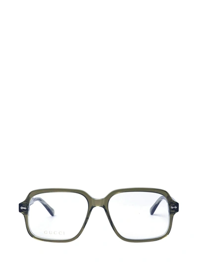 Shop Gucci Gg0913o Transparent Green Glasses