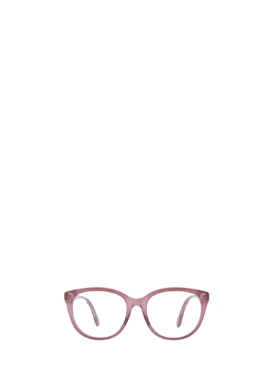 Shop Gucci Gg0791o Transparent Pink Glasses