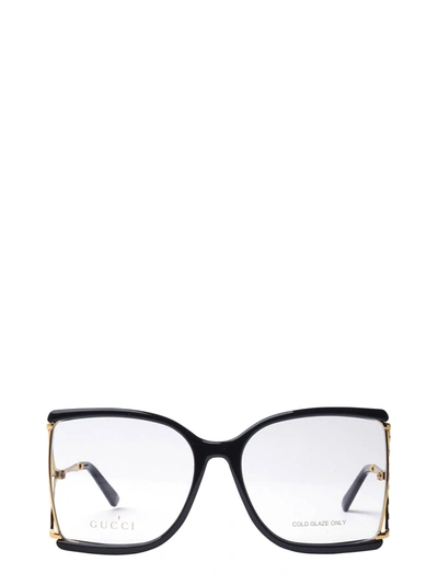 Shop Gucci Gg0592o Black Glasses