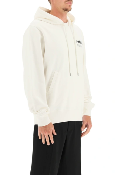 Shop Ambush Logo Sweatshirt With Hoodie In White