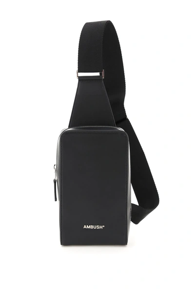 Shop Ambush Leather Crossbody Bag In Black