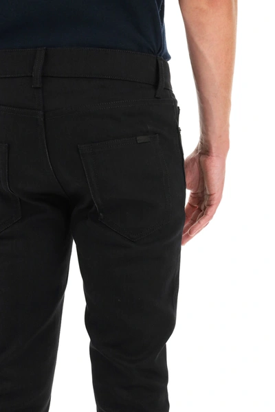 Shop Saint Laurent Slim Fit Jeans In Black