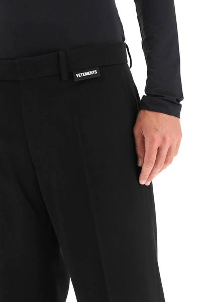 Shop Vetements Tailored Shorts In Black