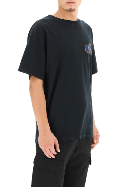 Shop Rhude Racing Crest T-shirt In Black,blue,red