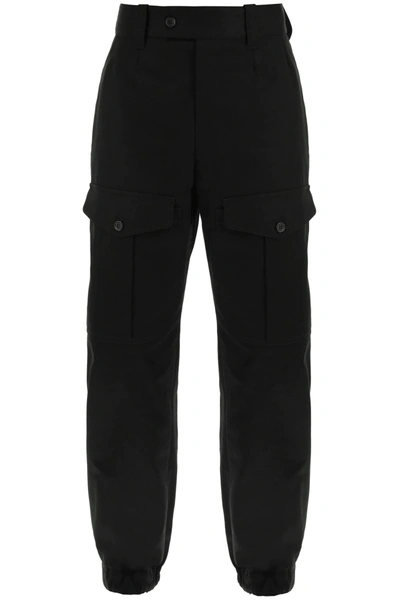 Shop Alexander Mcqueen Cargo Trousers In Black