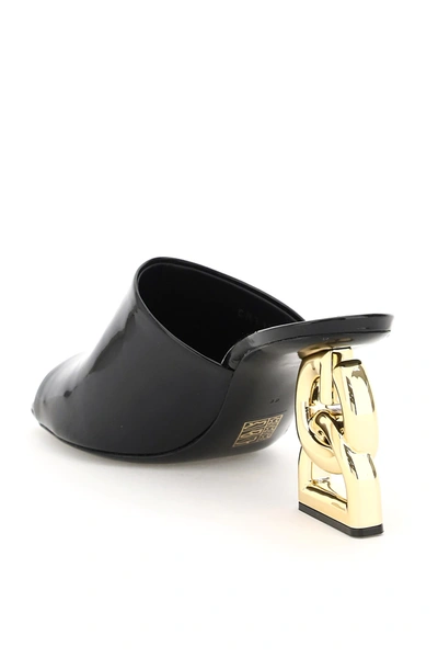 Shop Dolce & Gabbana Mule With Dg Pop Heel In Black