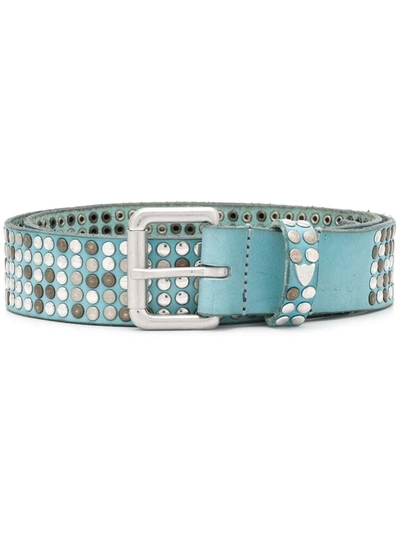 Shop Htc Los Angeles Mixed Studs Belt In Blue