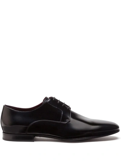 Shop Dolce & Gabbana Polished Derby Shoes In Schwarz