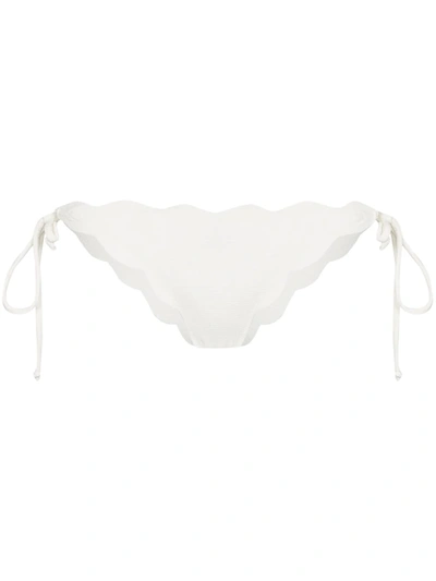 Shop Marysia Mott Side-tie Bikini Bottoms In Weiss