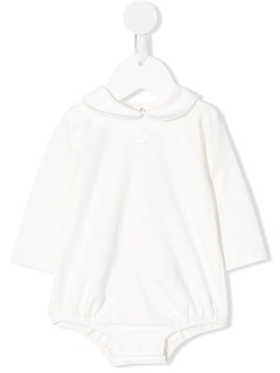 Paz Rodriguez Long-sleeve Fitted Bodysuit In White