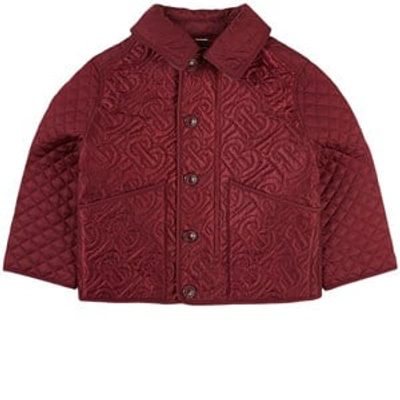 Shop Burberry Burgundy Giaden Jacket In Red