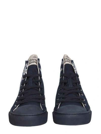 Shop Vivienne Westwood Cotton Sneakers In Blue