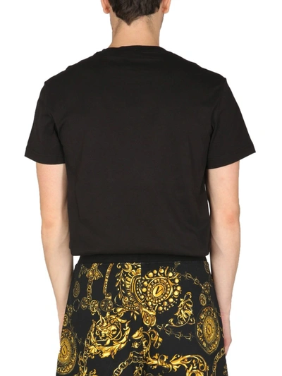 Shop Versace Jeans Couture V Embleme Logo T-shirt In Black