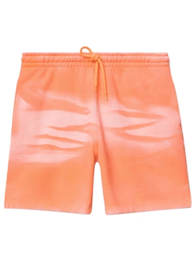 Shop Alexander Wang Sweat Shorts Garment Dyed Orange