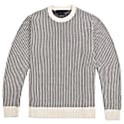 Paul James Knitwear Mens Cotton David Fisherman Tuck Stitch Jumper - Off White In Stitch