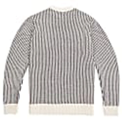 Paul James Knitwear Mens Cotton David Fisherman Tuck Stitch Jumper - Off White In Stitch