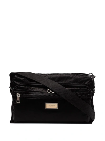 Shop Dolce & Gabbana Dg Nylon Samboil Messenger Bag In Black