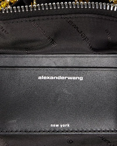Shop Alexander Wang Mini Cruiser Crystal-embellished Duffle Bag In Yellow
