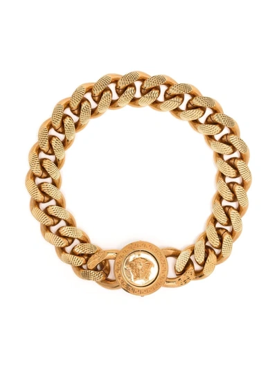 Versace Gold Medusa Chain Bracelet In Gold