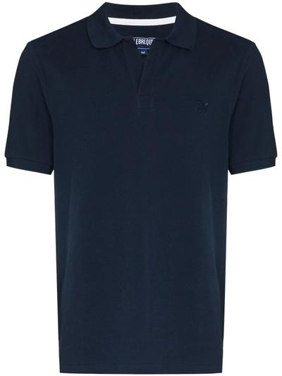 Shop Vilebrequin Palan Short Sleeve Polo Top In Blue
