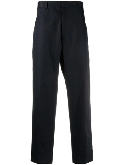 Shop Jil Sander Straight-leg Elasticated Waist Trousers In Blue