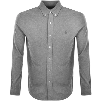 Shop Ralph Lauren Long Sleeve Featherweight Shirt Grey