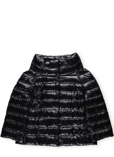 Herno Sand Nylon Aminta Down Jacket Nd  Donna 44 In Black