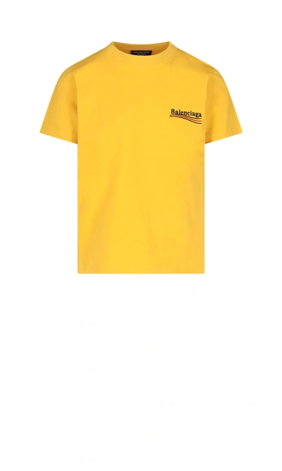 Shop Balenciaga T-shirt In Yellow