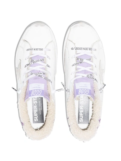 Shop Golden Goose Super-star Low-top Sneakers In White