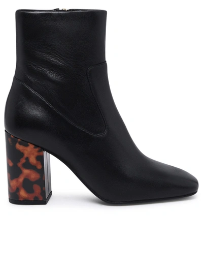 Shop Michael Michael Kors Black Leather Marcella Ankle Boots