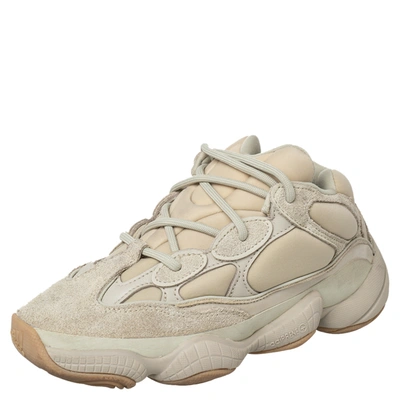 Pre-owned Yeezy X Adidas Beige Neoprene And Suede Yeezy 500 Stone Low Top Sneakers Size 36