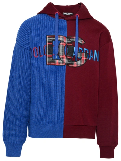 Shop Dolce & Gabbana Multicolor Wool And Cotton Sweatshirt