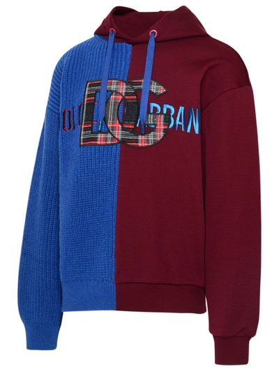 Shop Dolce & Gabbana Multicolor Wool And Cotton Sweatshirt