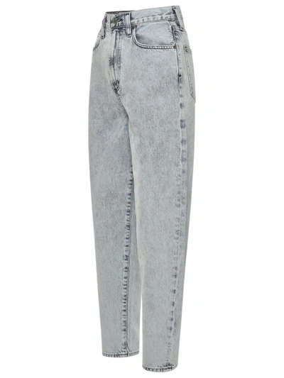 Shop Agolde Grey Cotton Balloon Jeans