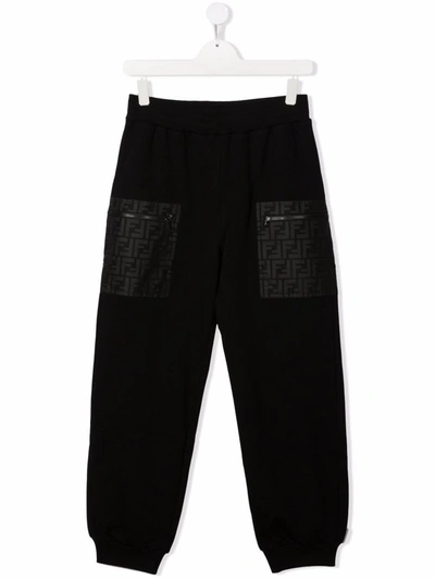 Shop Fendi Joggings In Black