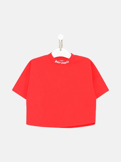 Shop Palm Angels Red Cotton Classic Over T-shirt