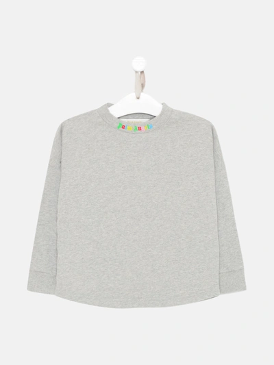 Shop Palm Angels Grey Cotton Classic Over Sweater