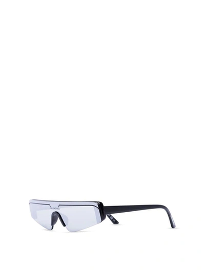 Shop Balenciaga Ski Sunglasses Silver And Black