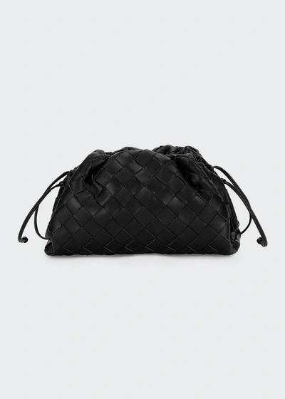 Shop Bottega Veneta Intrecciato The Pouch Crossbody Bag In Black/silver