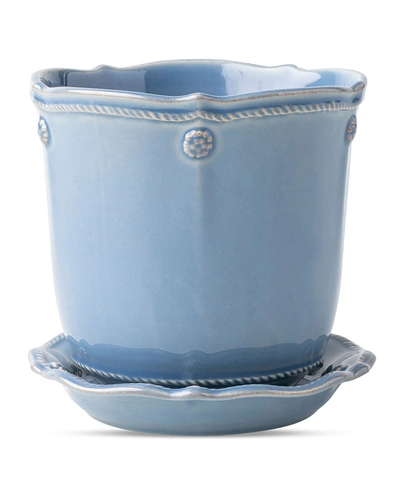 Juliska Berry & Thread 2-piece Chambray Planter & Saucer Set