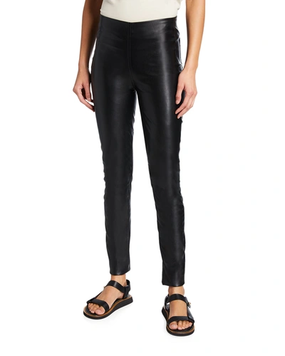 Shop Rag & Bone Nina Faux Leather Pull-on Pants In Black