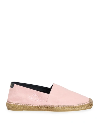Shop Saint Laurent Cotton Flat Espadrille Loafers In Erospinknero5564
