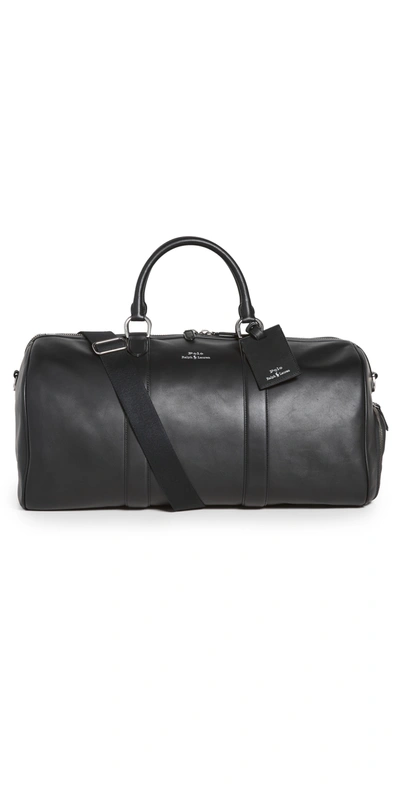 Polo Ralph Lauren Men's Smooth Leather Duffel In Black | ModeSens