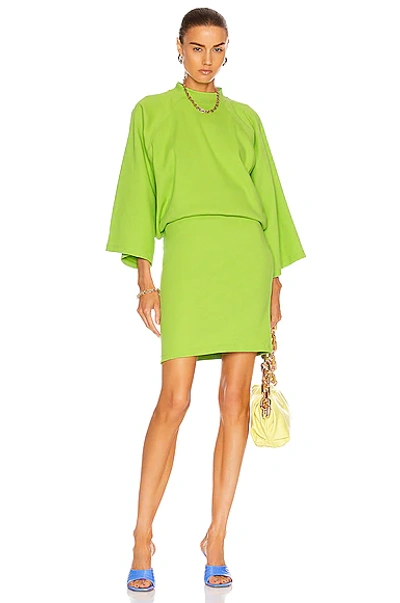Shop Attico Midi Dress In Lime