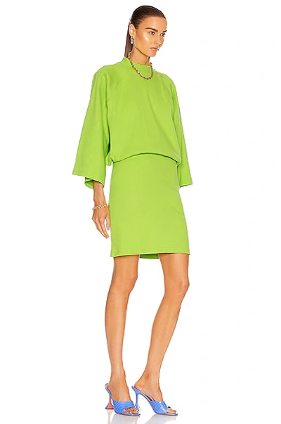 Shop Attico Midi Dress In Lime