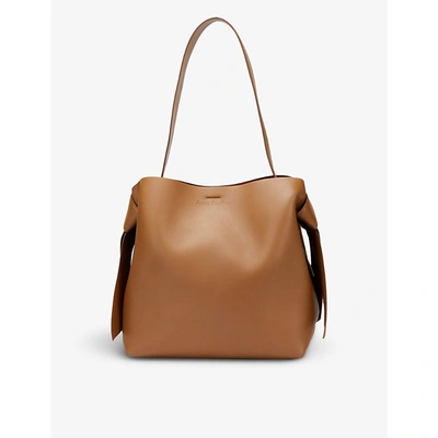 Shop Acne Studios Women's Camel Brown Musubi Medium Leather Cross-body Bag
