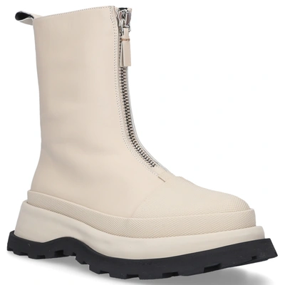 Shop Jil Sander Ankle Boots White Js37071a
