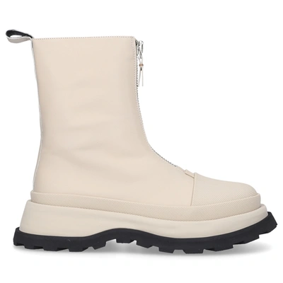 Shop Jil Sander Ankle Boots White Js37071a