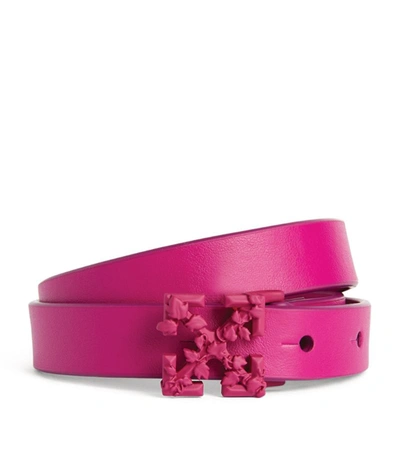 Shop Off-white Leather Arrows Belt In Pink